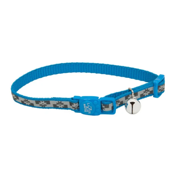 COASTAL LazerBrite Reflective Breakaway Collar, blue lagoon flowers