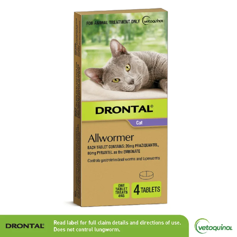 Drontal All Wormer Cat Tablets 4Kg 4 Pack