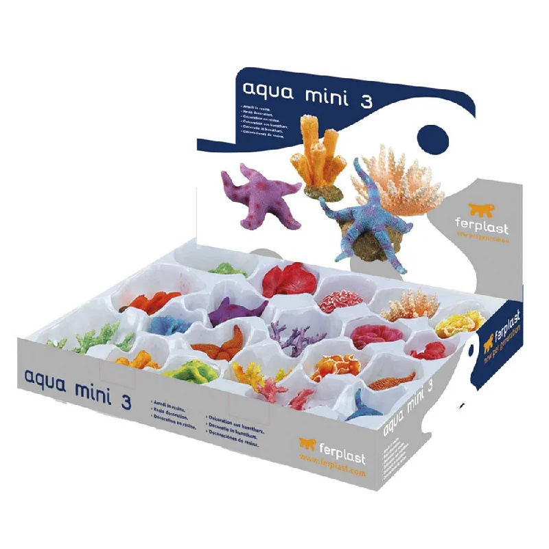 FERPLAST Akvarijski ukras Mini Koralj, razni oblici, 7x3,5xh6,5cm