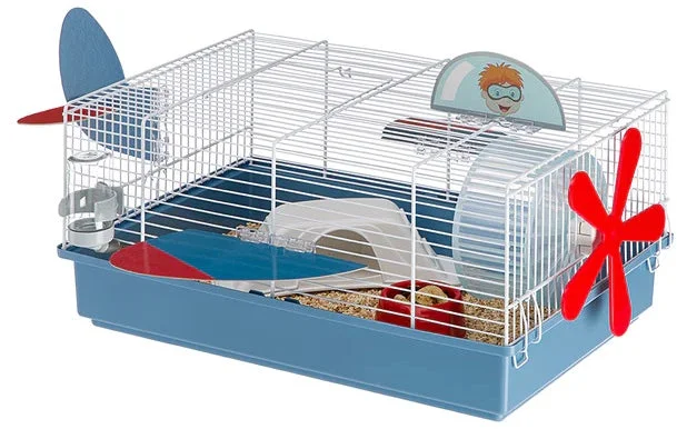 FERPLAST Cuşcă pentru hamsteri CRICETI 9 Avion, Albă, 46x29,5x23 cm