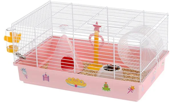 FERPLAST Cuşcă pentru hamsteri CRICETI 9 Prinţesă, Albă, 46x29,5x23 cm