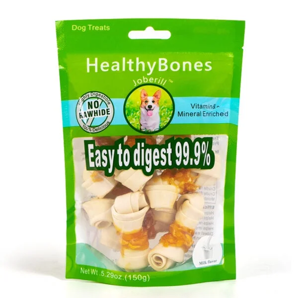 JOBERILL HEALTHY BONES MILK FLAVOR KNOTTED BONE WRAP CHICKEN MEAT-150 g