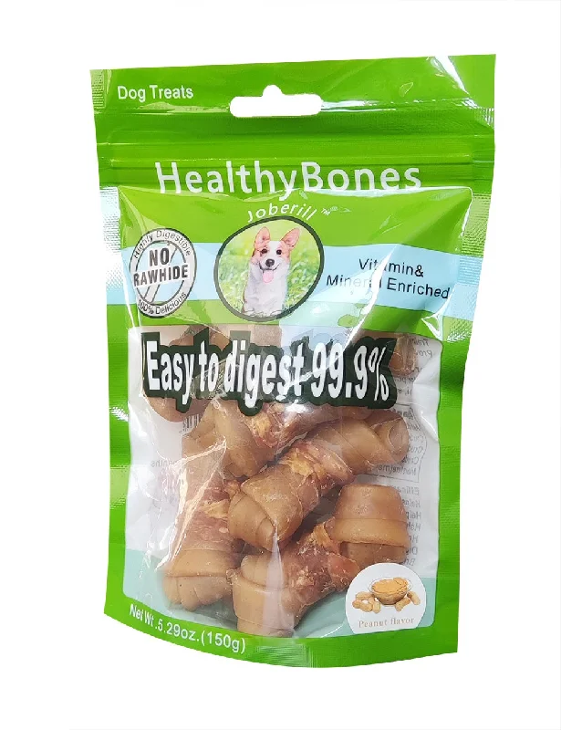 JOBERILL HEALTHY BONES PEANUT FLAVOR KNOTTED BONE WRAP CHICKEN MEAT-150 g