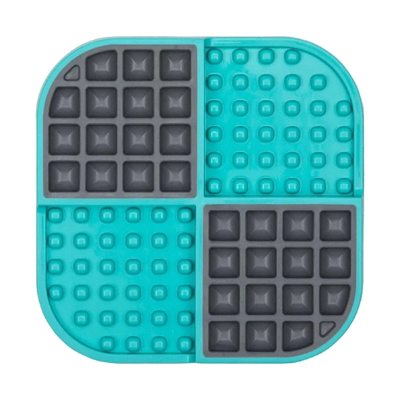 LickiMat Slomo Slow Feeder Cat Mat Turquoise