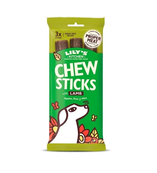 Lily's Kitchen Dog Chew Sticks w/ Lamb Dog Treats (120g)