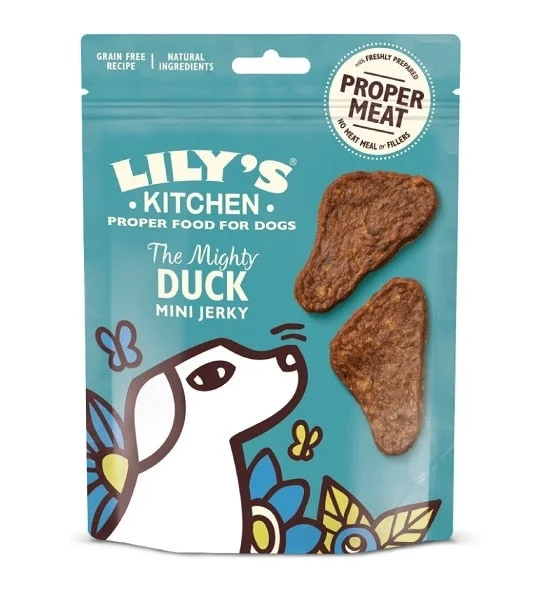 Lily's Kitchen The Mighty Duck Mini Jerky Grain Free Dog Treats (70g)