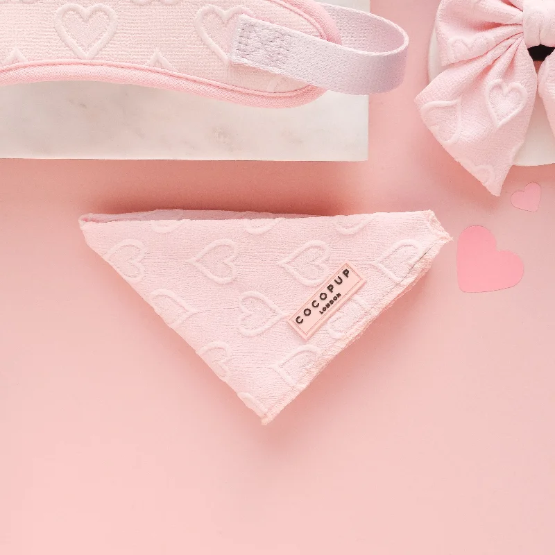 Luxe Bandana - Baby Pink Heart