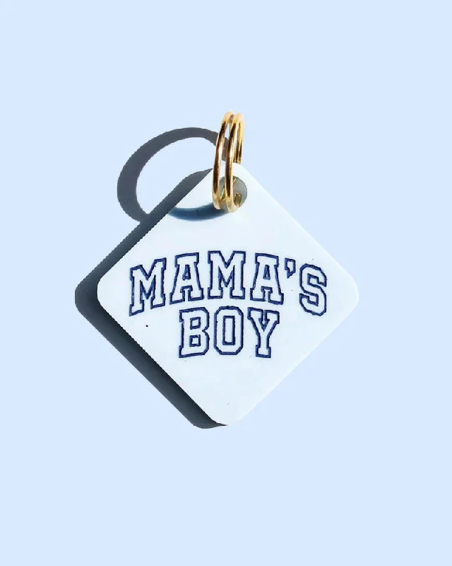 Mama's Boy Acrylic Pet Tag