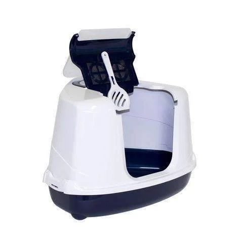 Moderna Flip Corner Cat Litter Box 'Royal Blue'