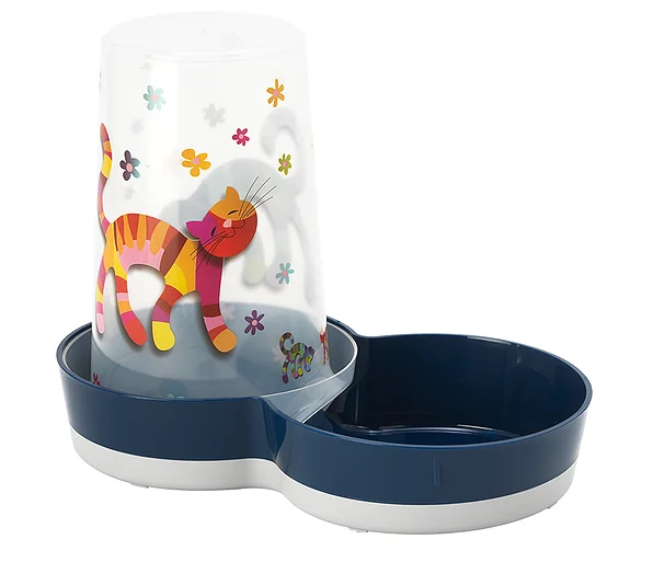 Moderna Tasty 2-in-1 Water & Food Dispenser Friends Forever 1,5L - Blueberry