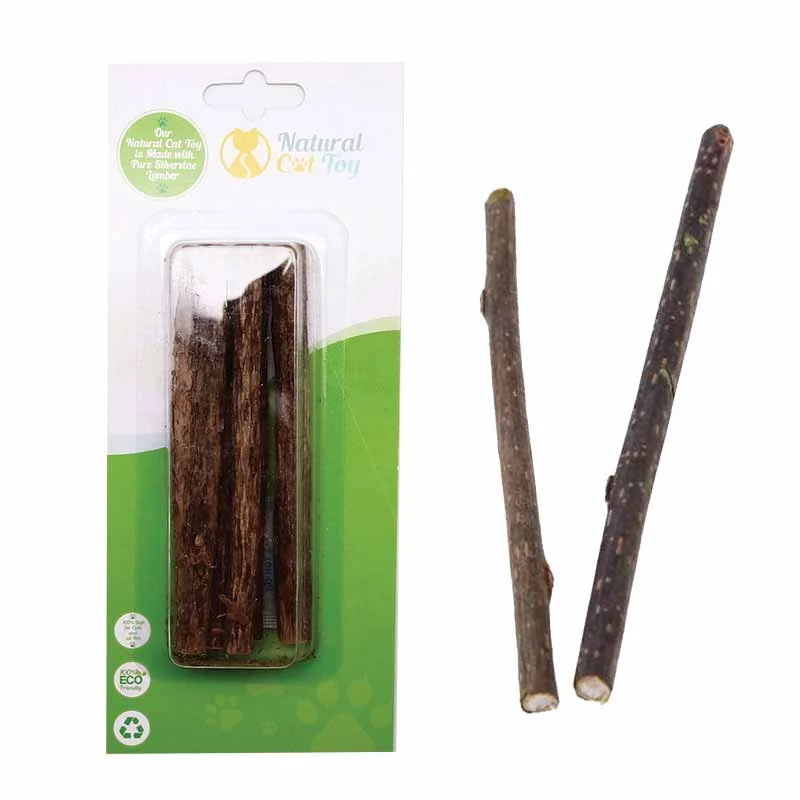 NATURAL CAT TOYS Silver Vine Sticks, 10pk