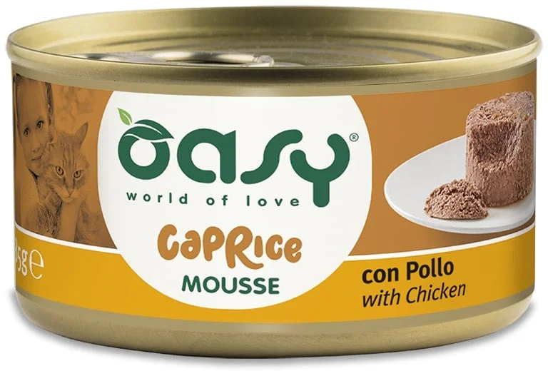 OASY CAPRICE Conservă pentru pisici, Mousse cu Pui 85g