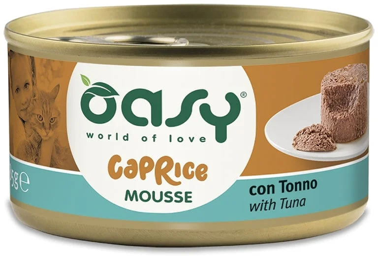 OASY CAPRICE Conservă pentru pisici, Mousse cu Ton 85g