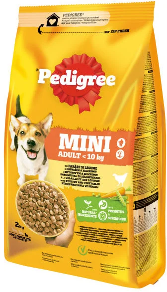 PEDIGREE Hrană uscată pentru câini Adult Talie Mică, cu Pasăre/Legume