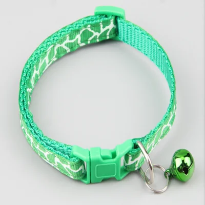 PETS CLUB ADJUSTABLE CAT COLLAR WITH BELL - LIGHT GREEN