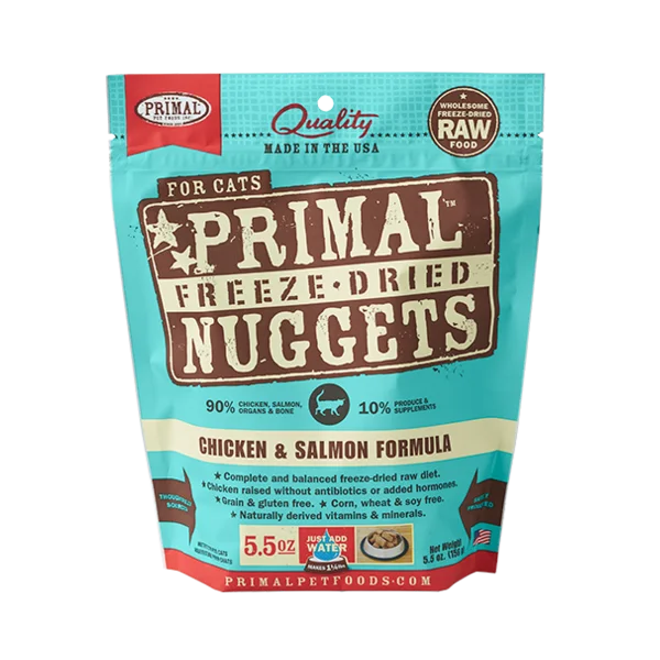 PRIMAL Freeze-Dried Chicken & Salmon Formula,156g (5.5oz)