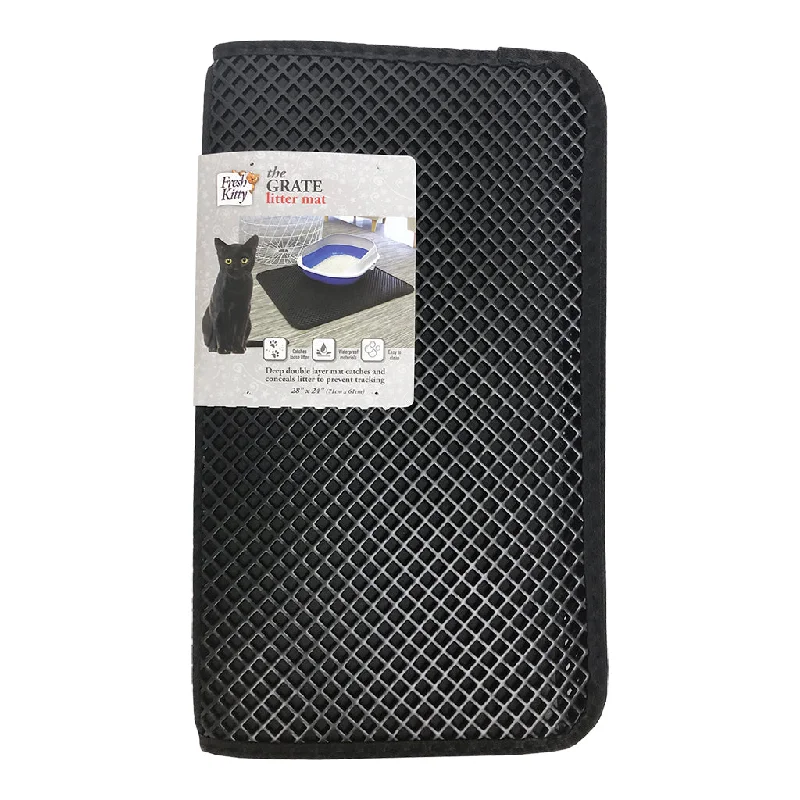 FRESH KITTY The Grate Litter Mat, Black 28x24"