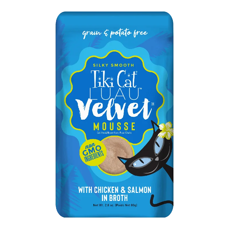 TIKI CAT Velvet Mousse Chicken & Wild Salmon, 80g pouch