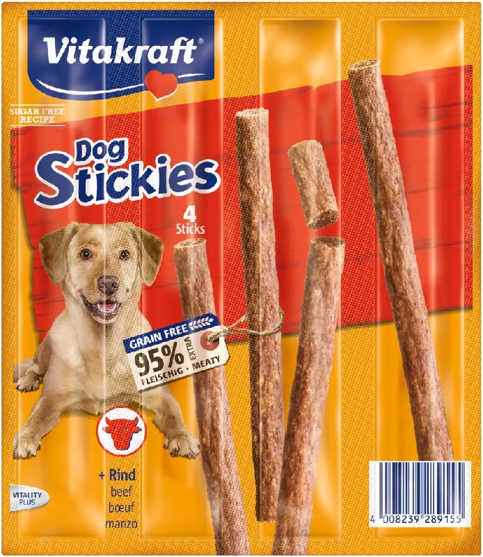 VITAKRAFT Dog Stickies, s govedinom, poslastica za pse, 4x11g