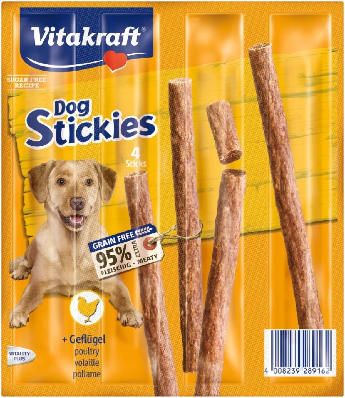 VITAKRAFT Dog Stickies, s peradi, poslastica za pse, 4x11g