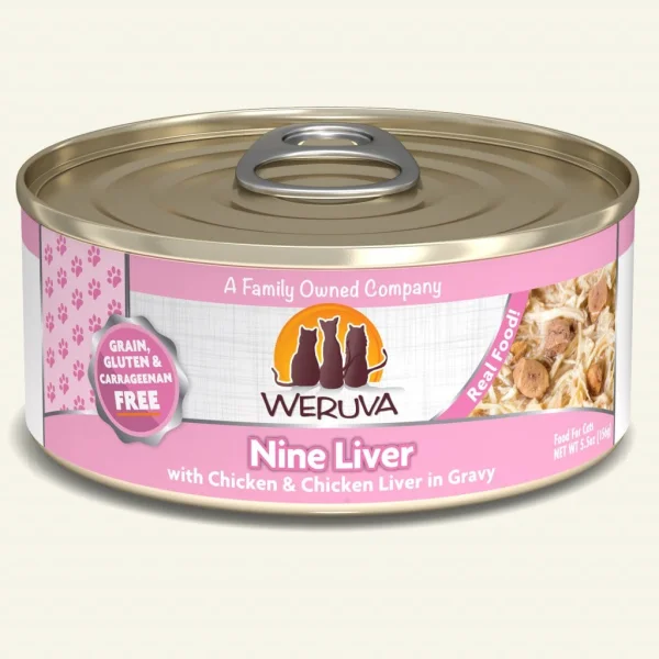 WERUVA Nine Liver (Amazon Livin') Chicken & Chicken Liver in Gravy, 156g