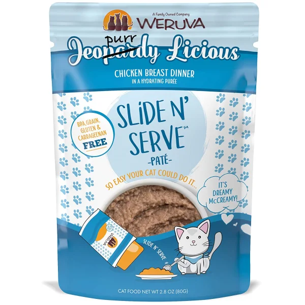 WERUVA Slide N' Serve Pâté JeopurrdyLicious Chicken Dinner, 80g pouch