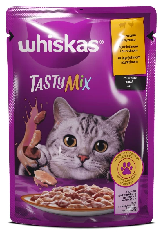 WHISKAS Vrećica Tasty Mix, s janjetinom i puretinom, 85g