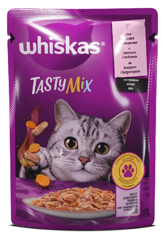 WHISKAS Vrećica Tasty Mix, s lososom i mrkvom, 85g