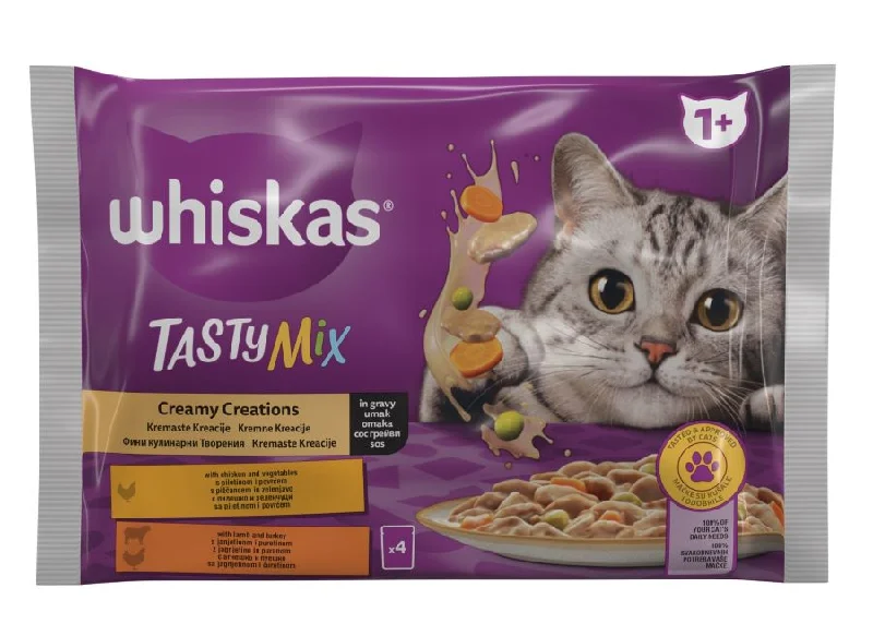 WHISKAS Vrećice Tasty Mix Kremasta kreacija, 4x85g