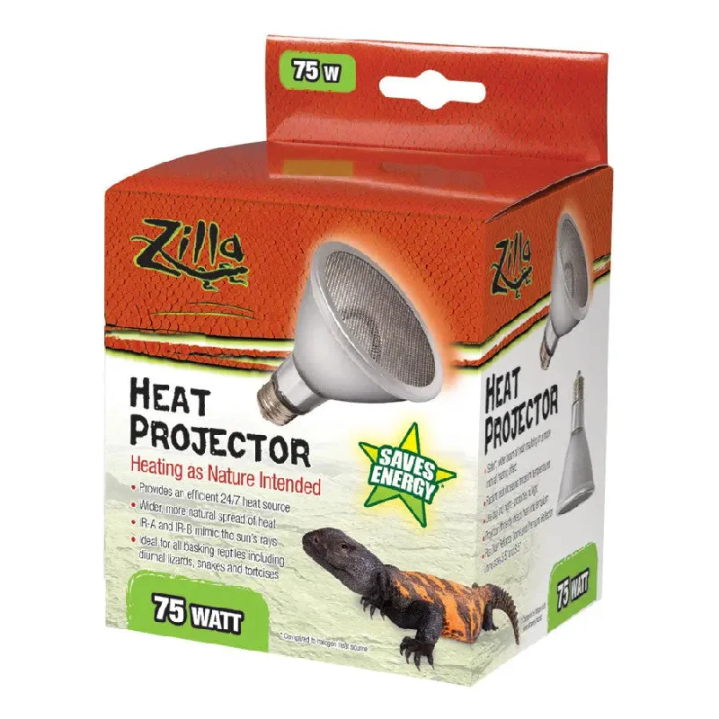 Zilla Heat Projector Deep Heat Lamp Infrared Heater Light for Reptile and Amphibian Pet