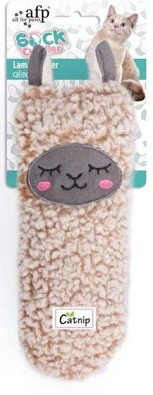 ALL FOR PAWS Sock Cuddler Lama, s catnipom, 24cm