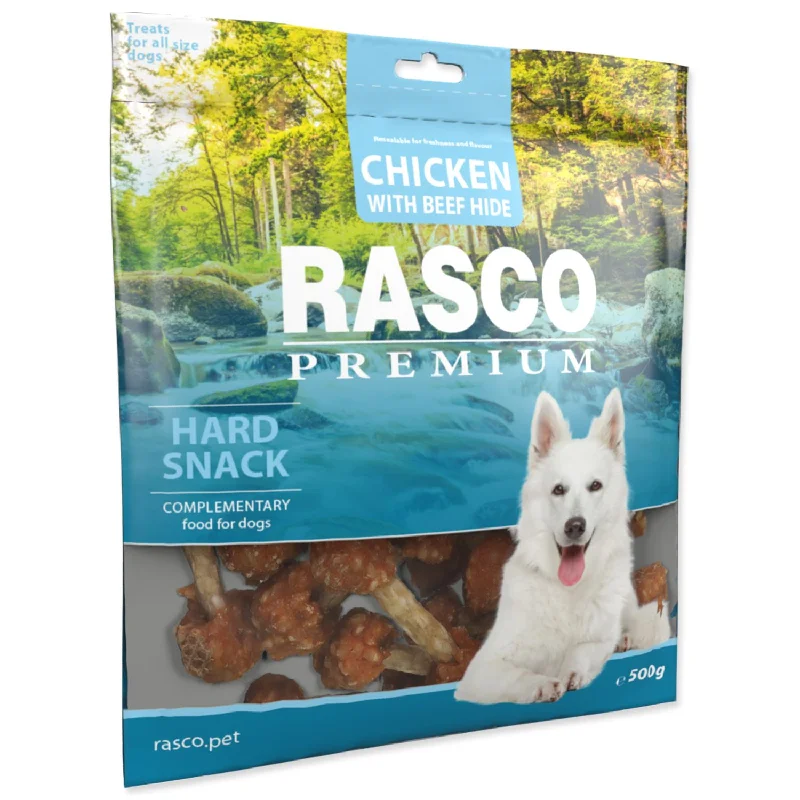 RASCO Premium Dog, žvakalica batak, piletina i goveđa koža, 500g