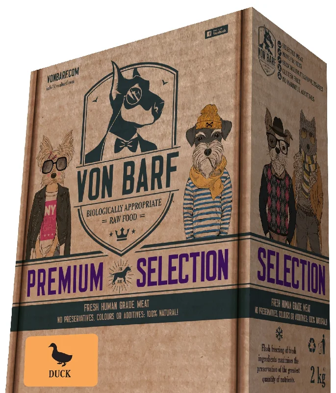 Von BARF Premium Selection, pačetina, sirova zamrznuta hrana za pse, 8x250g